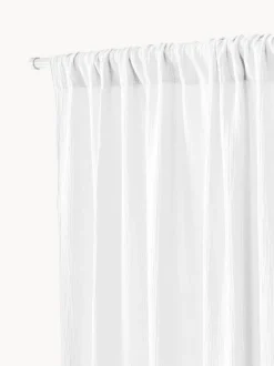 Cortinas semitransparente de muselina con dobladillo Malvina, 2 uds.