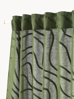 Cortinas semitransparentes con lazos Lidia, 2 uds.