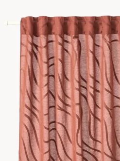 Cortinas semitransparentes con lazos Lidia, 2 uds.