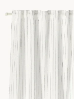 Cortinas semitransparentes con lazo Birch, 2 uds.