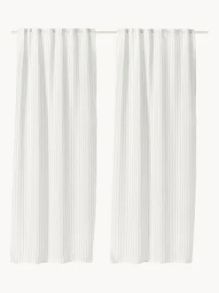 Cortinas semitransparentes con lazo Birch, 2 uds.