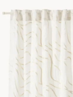Cortinas semitransparentes con lazos Lidia, 2 uds.