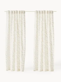 Cortinas semitransparentes con lazos Lidia, 2 uds.