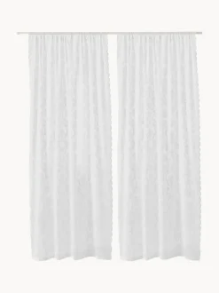 Cortinas transparentes con dobladillo Lacina, 2 uds.