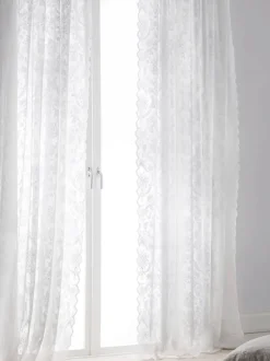 Cortinas transparentes con dobladillo Lacina, 2 uds.
