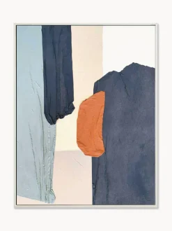 Cuadro en lienzo pintado a mano con marco Fabrics