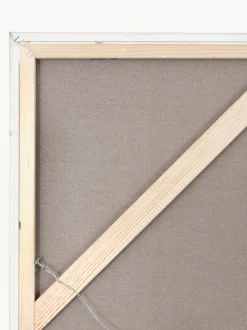 Cuadro en lienzo pintado a mano Blueplay, marco de madera