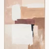 Cuadro en lienzo pintado a mano Desert Echo, marco de madera