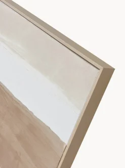 Cuadro en lienzo pintado a mano Desert Echo, marco de madera