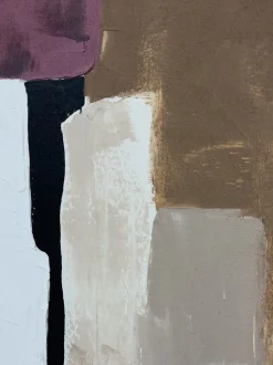 Cuadro en lienzo pintado a mano Desert Echo, marco de madera