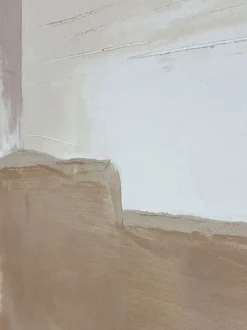 Cuadro en lienzo pintado a mano Desert Echo, marco de madera