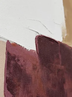 Cuadro en lienzo pintado a mano Desert Echo, marco de madera