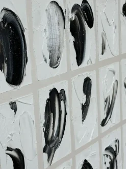 Cuadro en lienzo pintado a mano Peirce, marco de madera