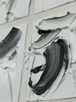 Cuadro en lienzo pintado a mano Peirce, marco de madera