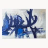Cuadro en lienzo pintado a mano Blue Stroke