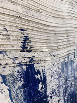 Cuadro en lienzo pintado a mano Blue Stroke