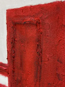 Cuadro en lienzo pintado a mano Racing Red, marco de madera