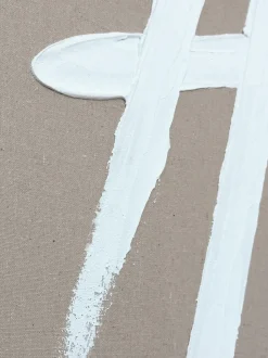 Cuadro en lienzo pintado a mano Cross, marco de madera