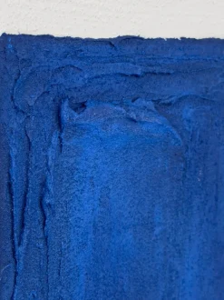 Cuadro en lienzo pintado a mano Snorkel Blue, marco de madera