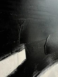 Cuadro en lienzo pintado a mano con marco de madera Omaggio A Kline