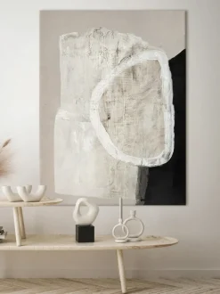 Cuadro en lienzo pintado a mano White Stone