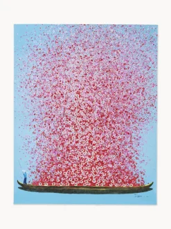 Cuadro en lienzo pintado Flower Boat