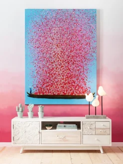 Cuadro en lienzo pintado Flower Boat