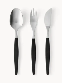 Cubertería cepillada mate Focus de Luxe, 4 comensales (12 pzas.)
