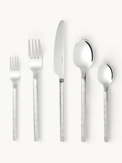 Cubertería pulida martillada Miles, 4 comensales (20 pzas.)