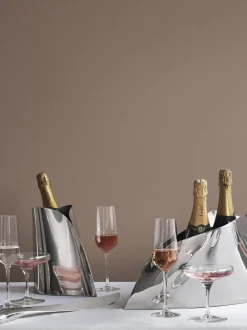 Cubitera de champán de acero inoxidable con forma orgánica Indulgence