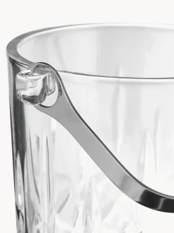 Cubitera pequeña con relieve de cristal y pinzas Harvey