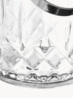 Cubitera pequeña con relieve de cristal y pinzas Harvey