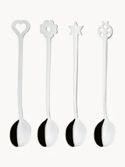 Cucharitas de acero inoxidable Portafortuna, 4 uds.