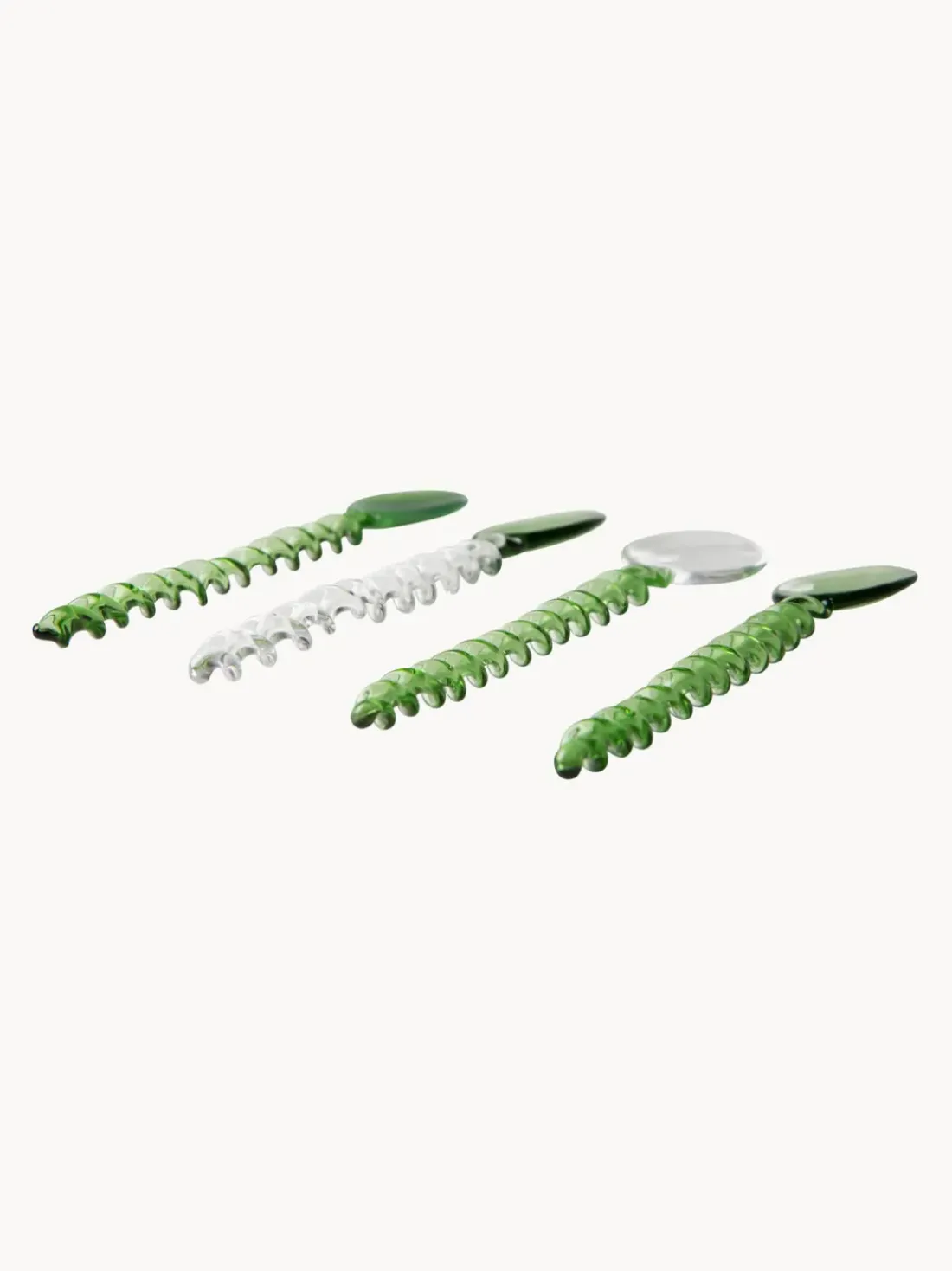 Cucharitas de vidrio Emeralds, 4 uds.