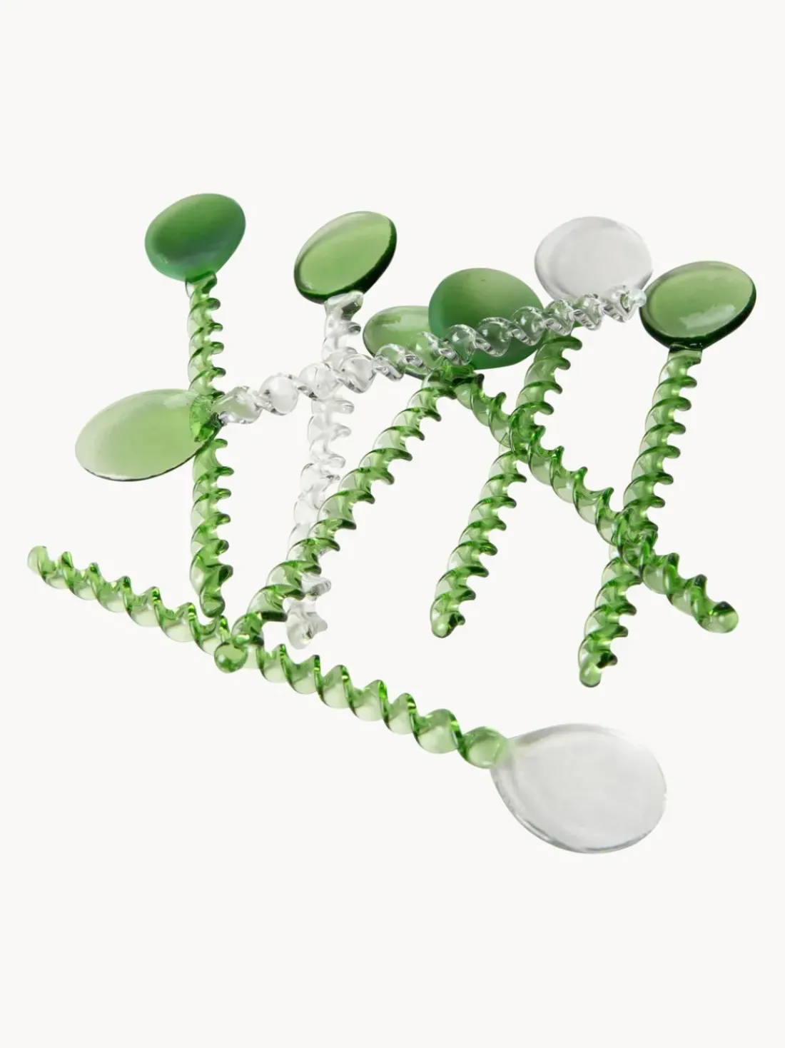 Cucharitas de vidrio Emeralds, 4 uds.