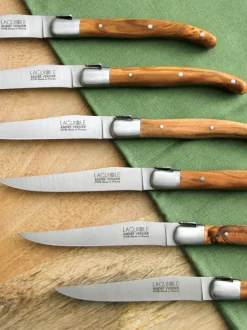 Cuchillos artesanales satinados Essentiel, 6 uds.
