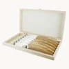 Cuchillos de mesa artesanales satinados Le Thiers Elegance, 6 uds.