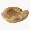 Cuenco decorativo grande de madera de teca Unikat