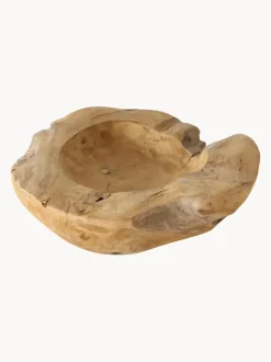 Cuenco decorativo grande de madera de teca Unikat