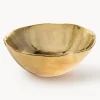 Cuenco de porcelana con borde irregular dorado Edge