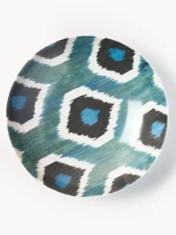 Cuenco de servir artesanal de porcelana Ikat