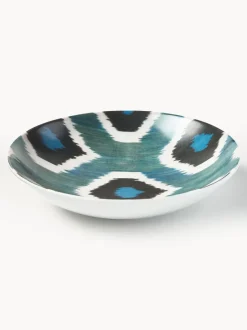 Cuenco de servir artesanal de porcelana Ikat