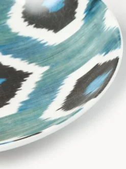 Cuenco de servir artesanal de porcelana Ikat