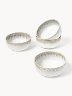 Cuencos artesanales con esmalte reactivo Danza, 4 uds.
