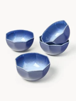 Cuencos artesanales con esmalte reactivo Vinci, 4 uds.