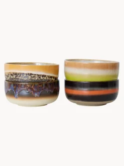 Cuencos artesanales de gres 70's, 4 uds.