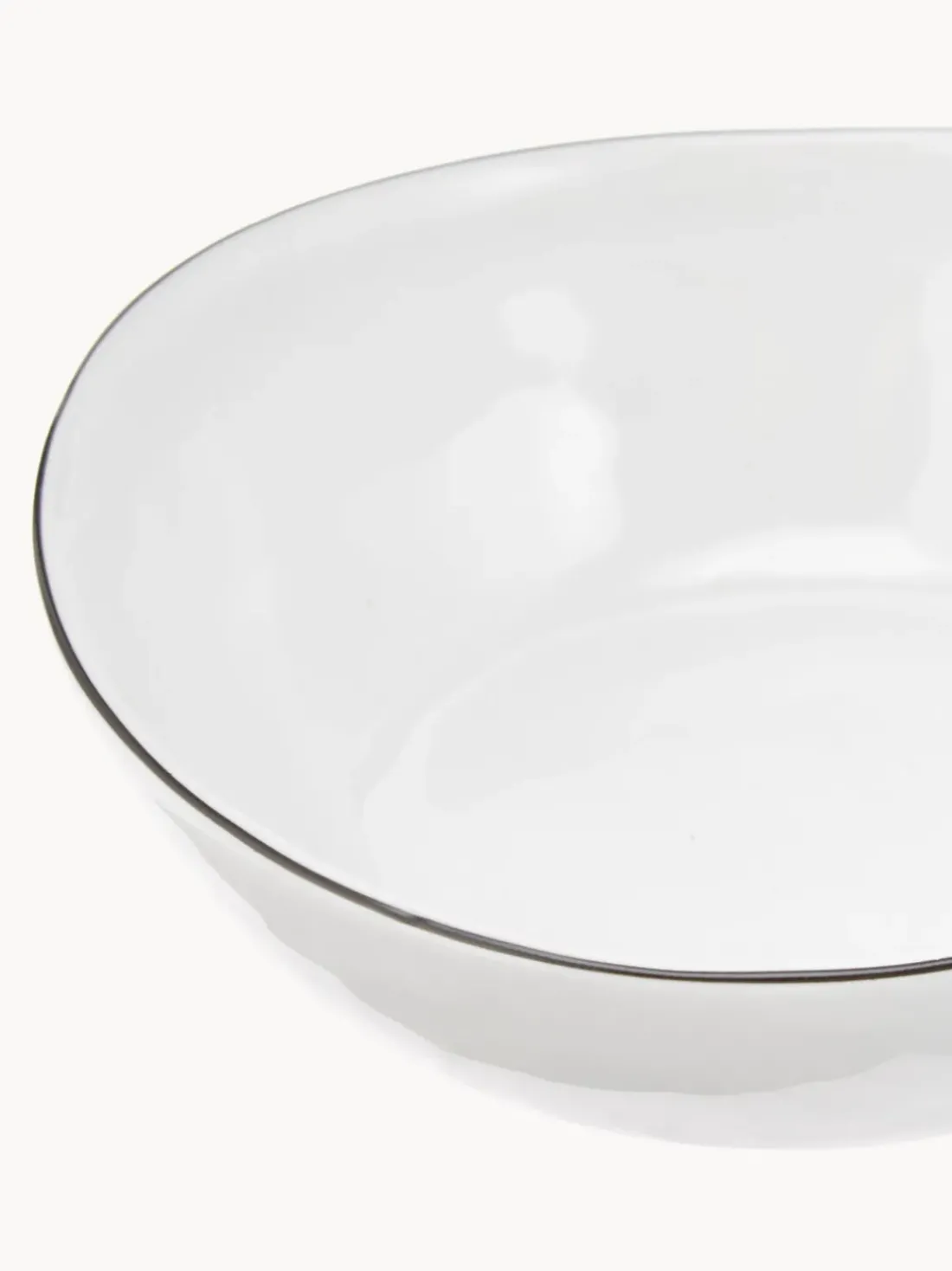 Cuencos artesanales de porcelana Salt, Ø 17 cm, 4 uds.