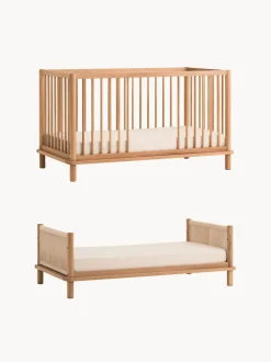 Cuna cama infantil extensible de madera de roble Latitude, 70 x 140 cm