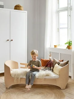 Cuna de madera con extensión a cama infantil Leander Classic, 70 x 150 cm