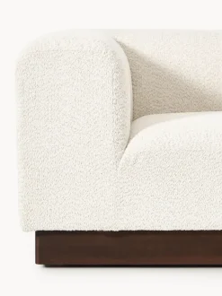 Diván modular de borreguillo bouclé con reposapiés Natalie